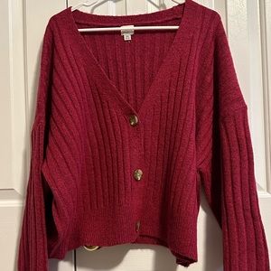 Cropped batwing cardigan